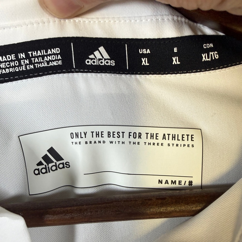 Adidas Louisville Cardinals Mens XL White Button Up Short Sleeve Shirt NCAA Logo - Picture 6 of 11